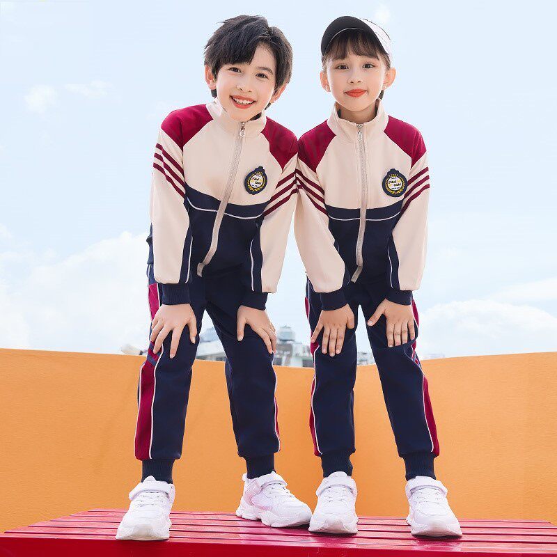 小学生班服运动装新款童装夏季开学长袖一年级翻领四件套儿童春装