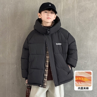男童棉衣冬季长袖冬装酷新款秋冬款炸街年服大童中大款上衣时髦