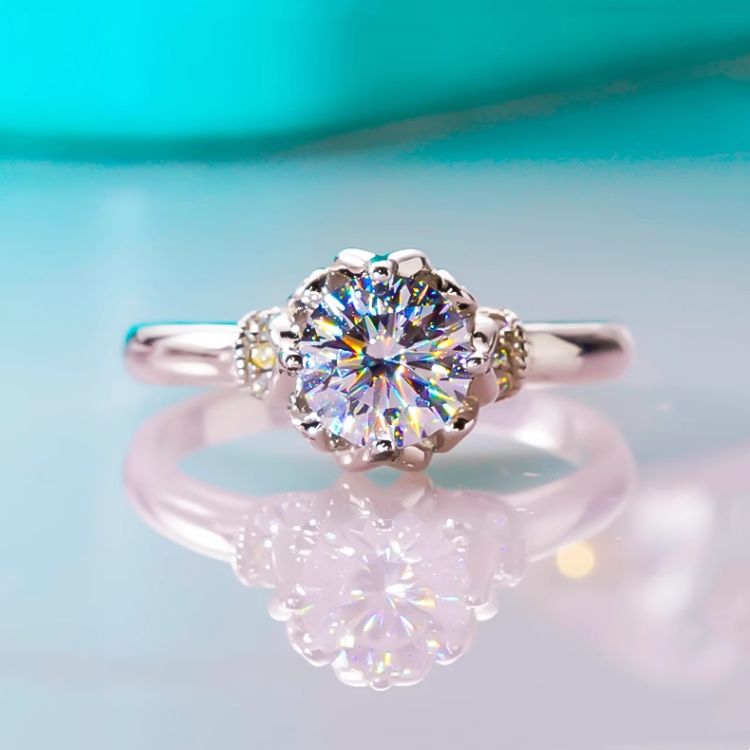 chinpin莫桑石江山美人戒指