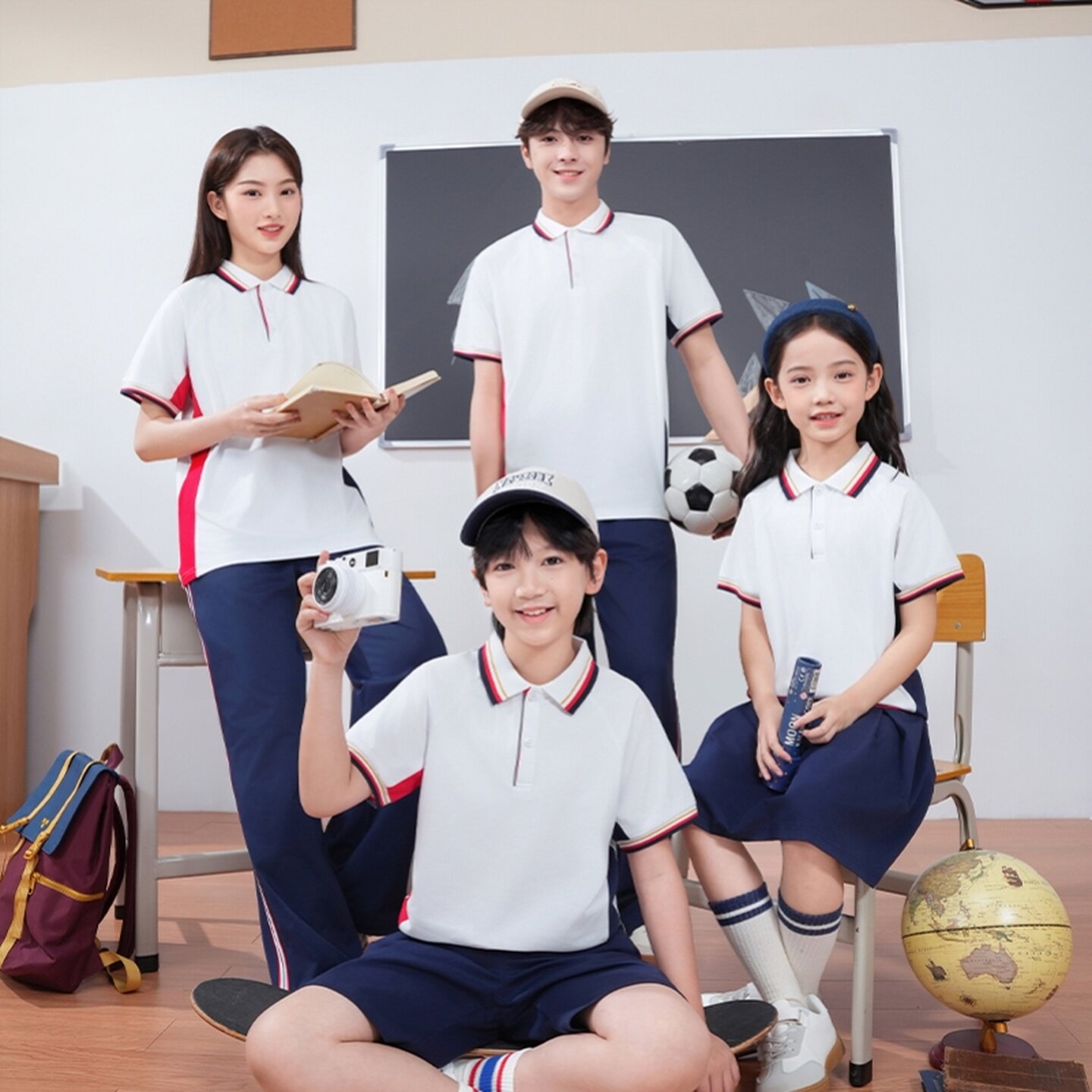 江西吉安市青原区统一校服小学生初中高中夏季春秋季运动装新款图片