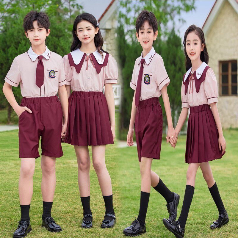 小学生校服男童演出服六一统一长袖连衣裙经典运动服中国风海军风