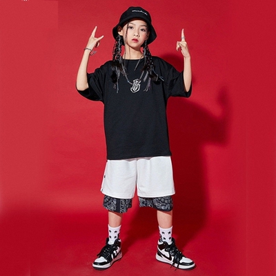 少儿hiphop童装breaking牛仔复古风架子鼓元旦舞台炸街装帅poping