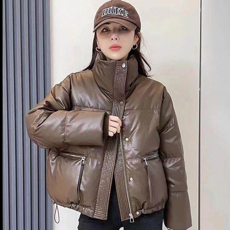 高级感气质女装免洗立领短款棉衣棉袄外套明星同款绝美漂亮早秋网