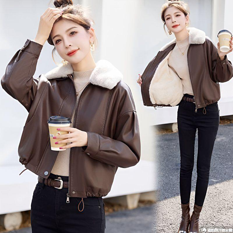 皮衣外套女秋冬2025新款