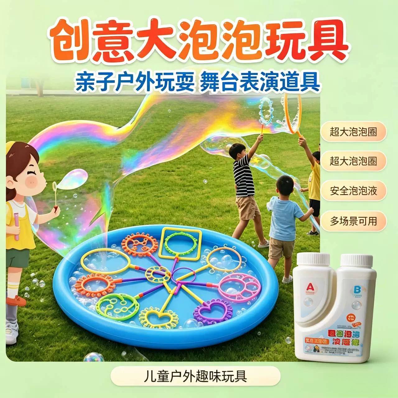 超大巨型泡泡秀网红神器套装