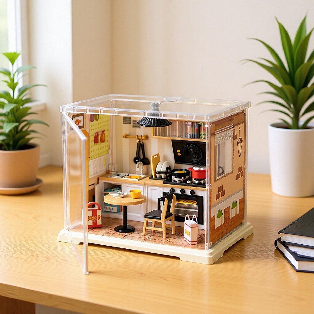 妙趣空间diy小屋拼装玩具微缩场景拼接积木材料包摆件拼豆补充包