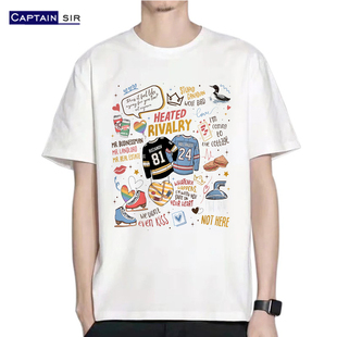巅峰对决Heated Rivalry手绘风 激烈竞争影视周边短袖t恤男女全棉