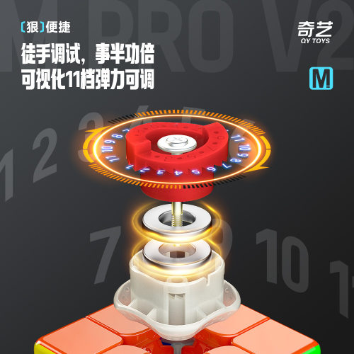 奇艺m pro v2磁力3阶魔方2代旗舰版先锋uv顺滑速拧三阶魔方