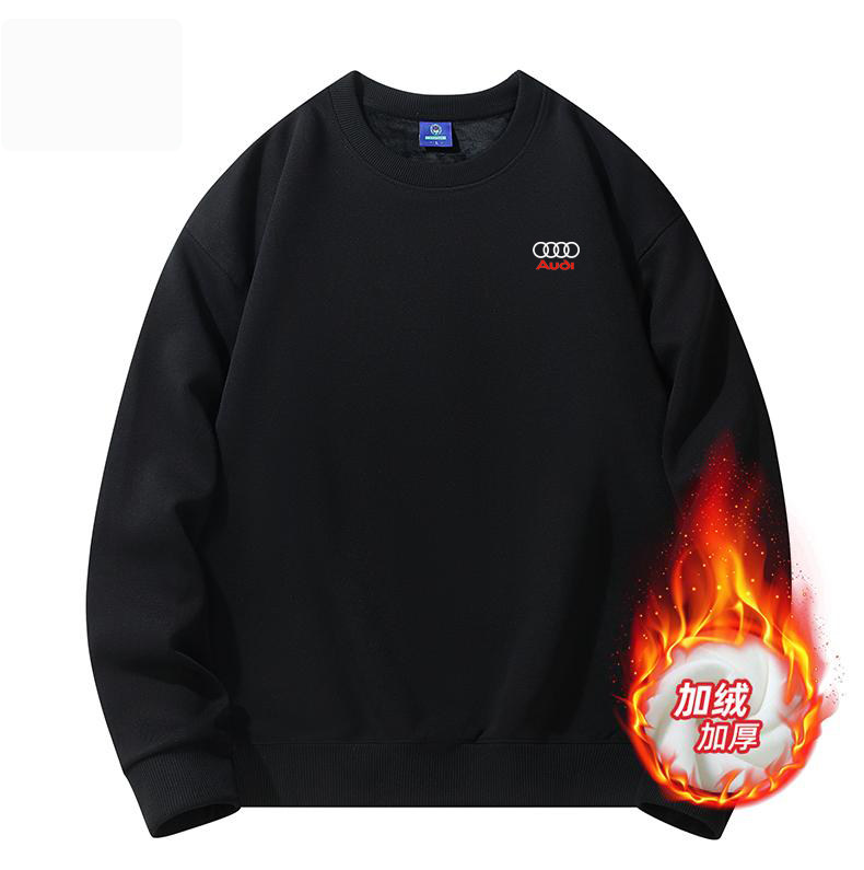 优质纯棉奥迪汽车工作服卫衣加绒加厚4S店前台工装工服工衣冬装