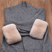 口皮草保暖女冬大衣袖 套防风袖 护手环套手圈 口毛毛袖 真毛獭兔毛袖