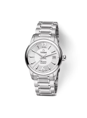 Titoni瑞士梅花手表男空中霸王系列自动机械表83933-S-323