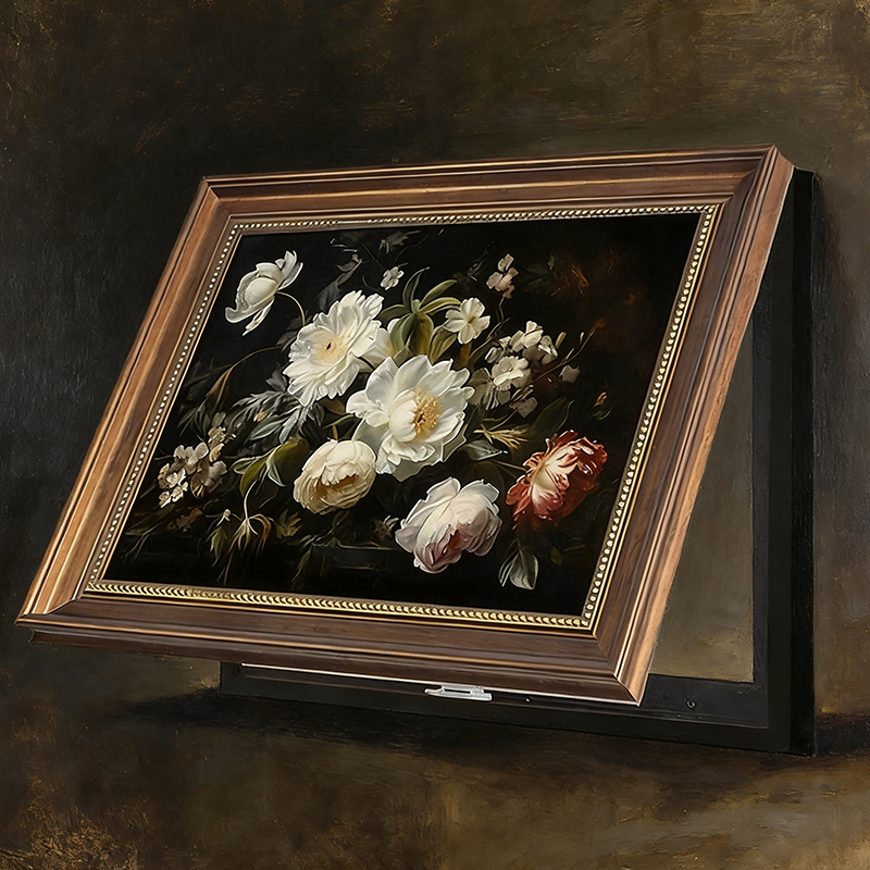 电表箱装饰画欧式复古花卉挂画美式餐厅画电闸盒配电箱遮挡壁画