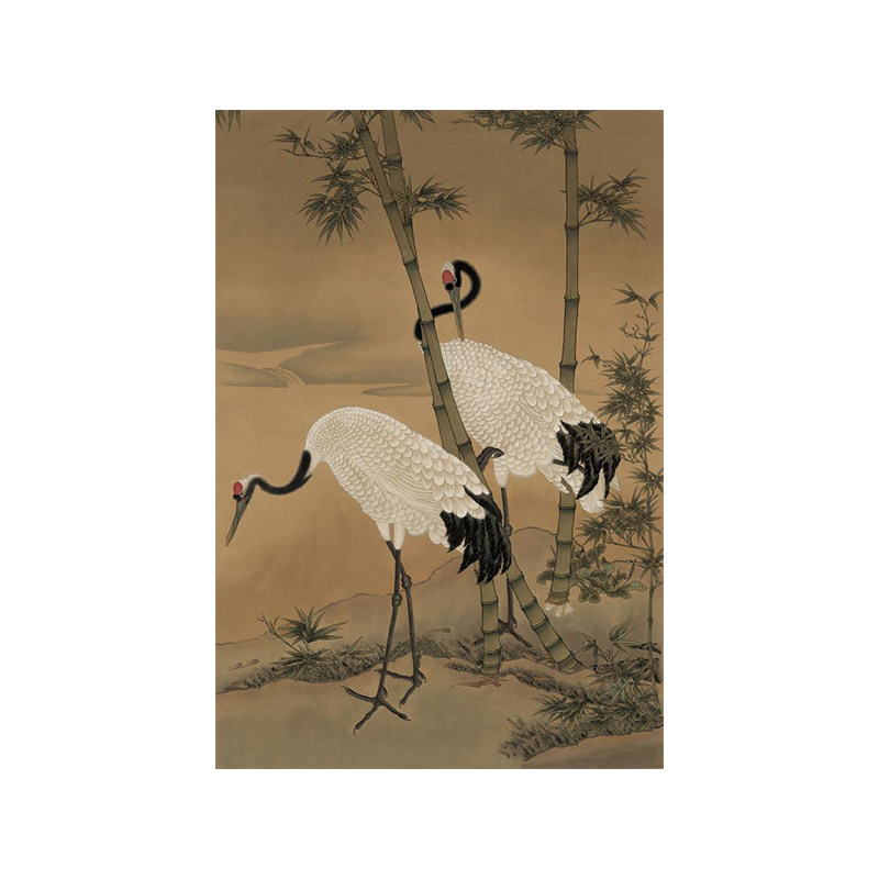 边景昭祥瑞仙鹤装饰画芯中国风复古软装门窗贴画中古风书房自粘画,家居饰品,现代装饰画,淘宝优惠券,粉丝福利购,淘宝优惠卷