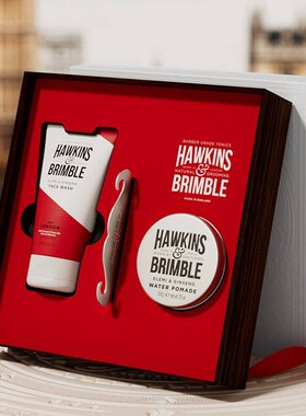 英国hawkinsbrimble霍金斯小银罐礼盒发油洁面控油男士节日礼物