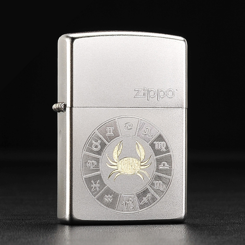 zippo打火機磨砂 十二星座 煤油防風 正版刻字 芝寶正品男士zp