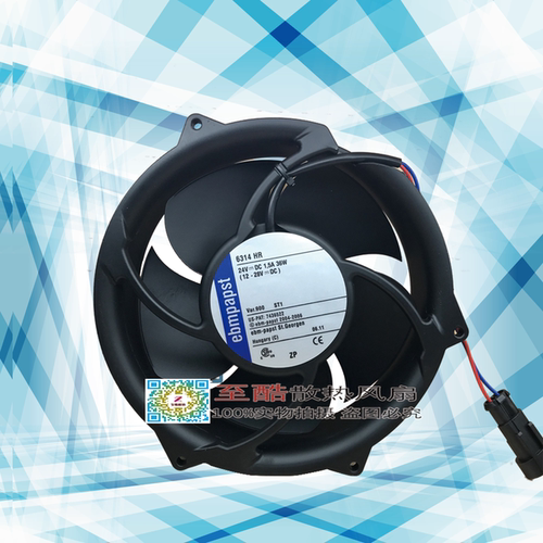 全新ebmpapst 6314HR 6314HU 24V 36W ACS510变频器ABB散热风扇