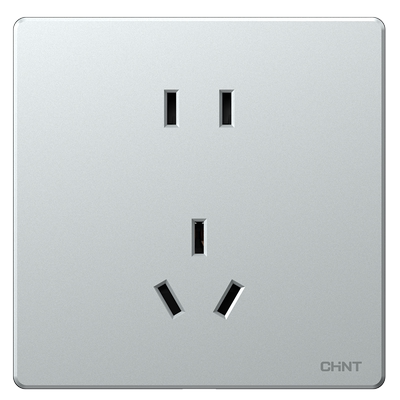 正泰奶油风哑光免喷漆灰开关插座