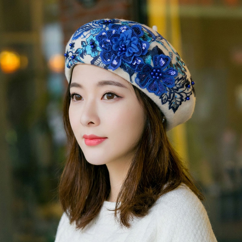 女士韩版时尚女士英伦帽