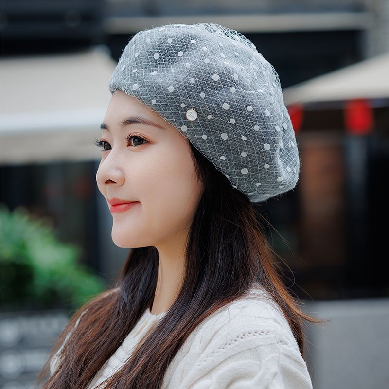 蓓蕾帽映韵新款甜美羊毛复古秋冬