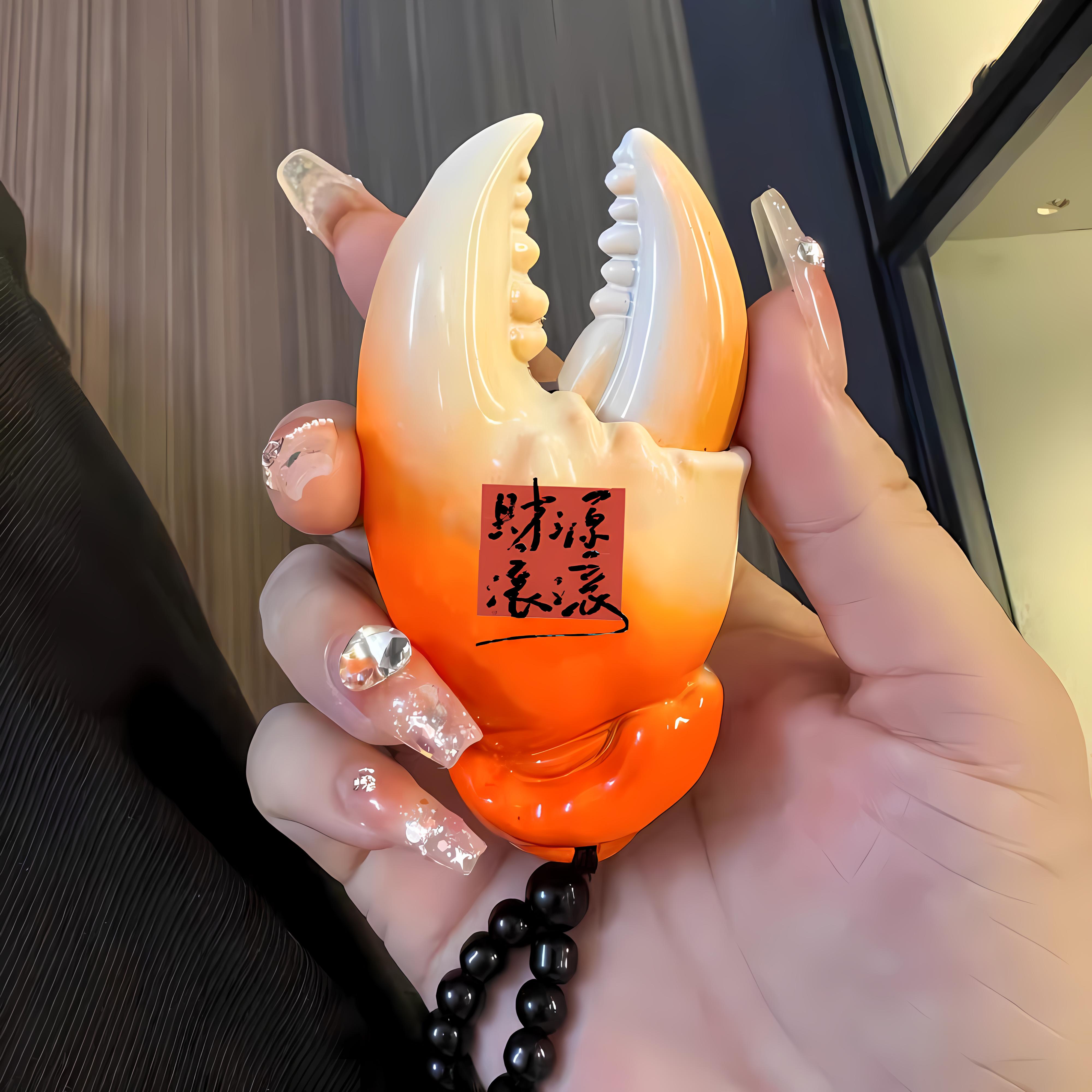 财源滚滚螃蟹钳打火机金属绿焰