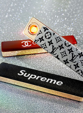 超薄网红usb充电打火机潮sup创意男女个性电子火机防风点烟器送礼