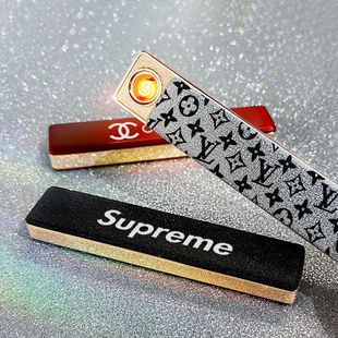 超薄网红usb充电打火机潮sup创意男女个性 电子火机防风点烟器送礼