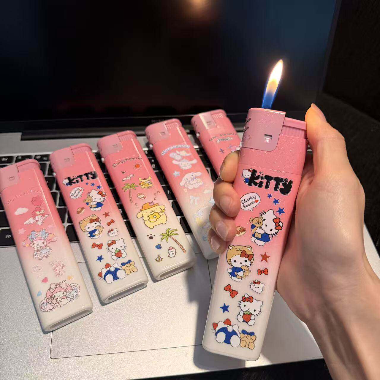 KT猫超大号粉色充气打火机礼物