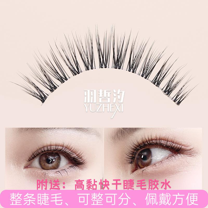 自然仿真透明梗浓密假睫毛