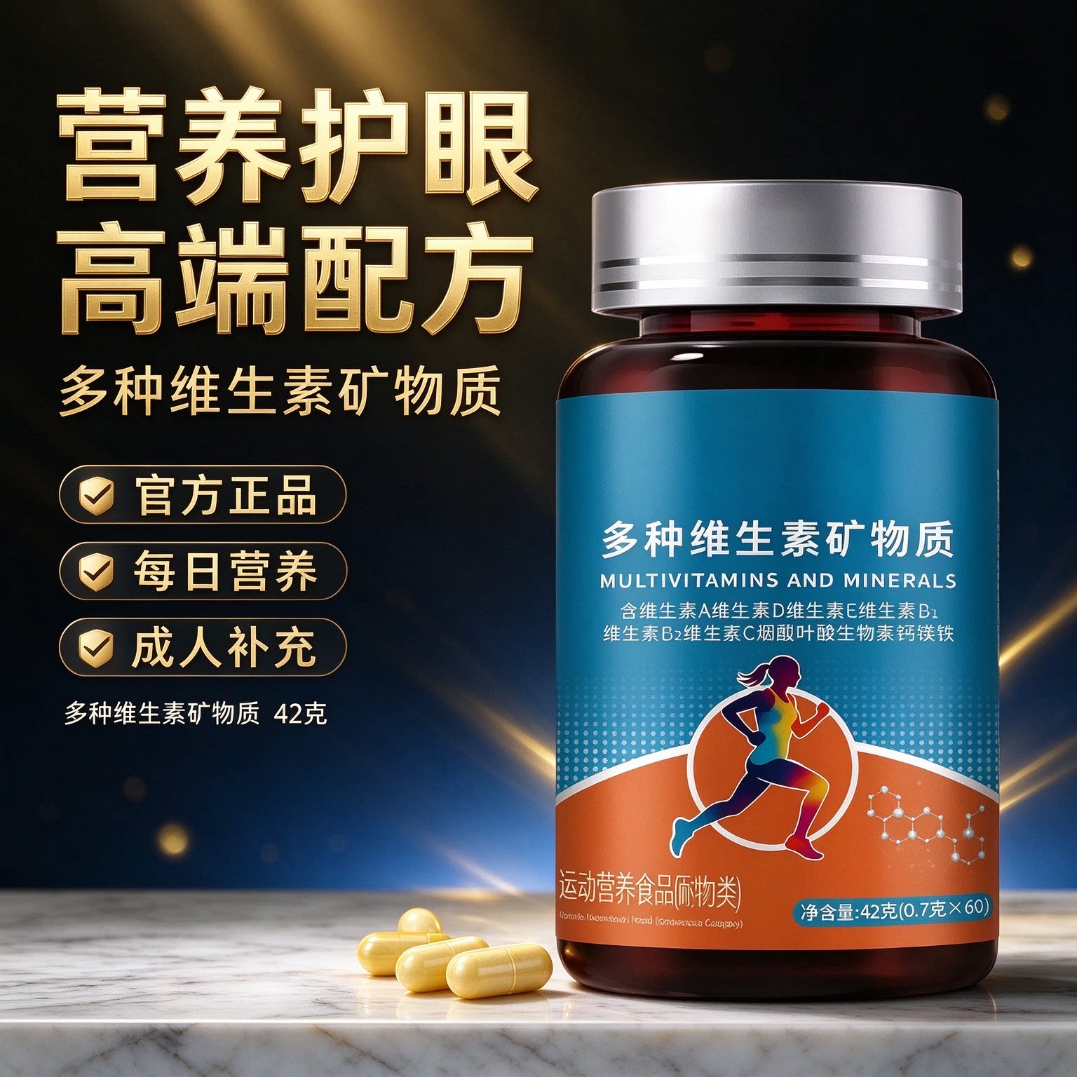 国产维生素护眼片缓解干涩疲劳