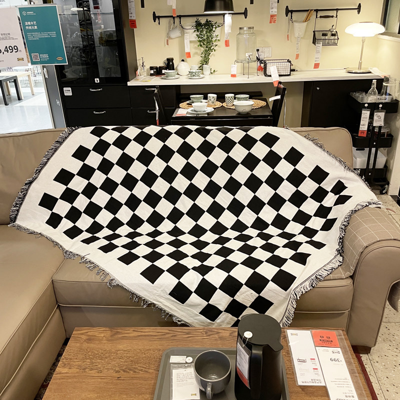 양면 체크무늬 소파담요 거실 풀커버 인터넷 연예인 추천 소파타월 레저담요 소파커버 소파쿠션