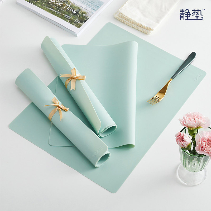 轻奢高级感防水防油西餐垫食品级硅胶垫台面防滑垫桌面隔热防烫垫