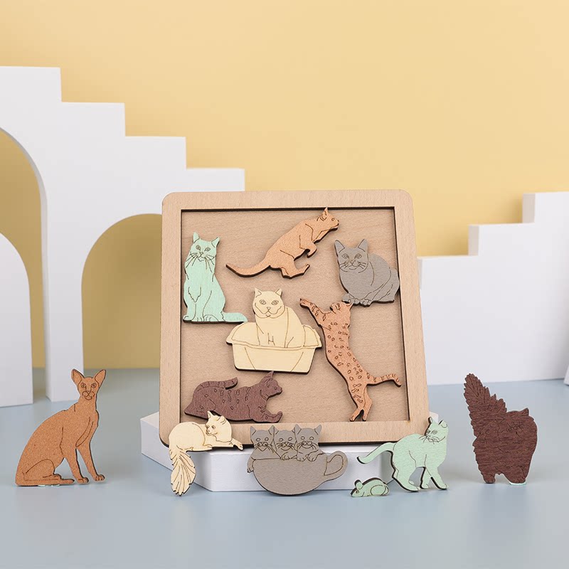 十级难度puzzle玩具拼图木制猫和老鼠成人高智商烧脑益智生日礼物
