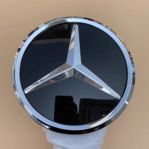 适用奔驰w251 R300/R320/R350/R400改装中网镜面3D实心大标前车标