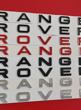 适用车标RANGE ROVER机盖字母SV揽胜运动版前后英文标志车贴