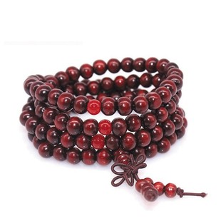 车载108颗木珠档位珠车内饰挂件情侣手串法轮结小叶紫檀佛珠手串