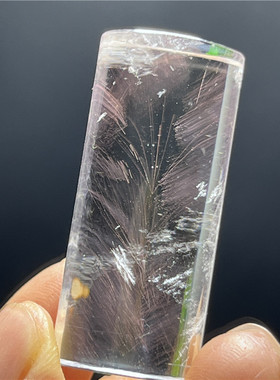 情侣天然水晶隐形红针吊坠项坠