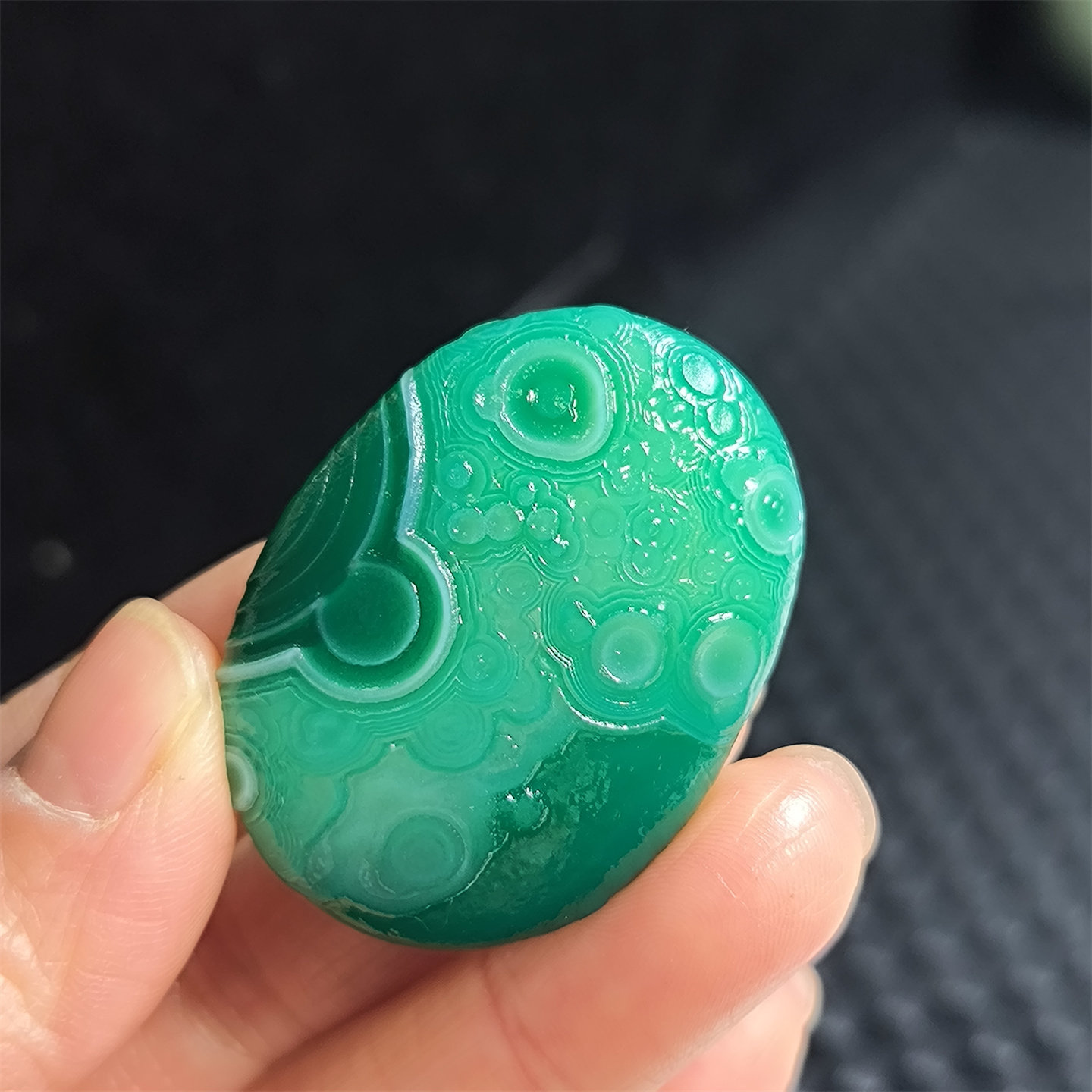 天然花眼玛瑙原石手把件眼睛玛瑙吊坠项坠挂件手持把玩奇石饰品