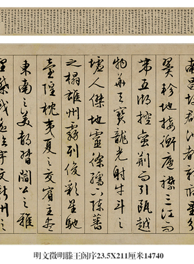 唐王羲之滕王阁序卷草书书法画芯