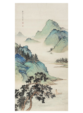 陈少梅松溪厘米装饰仿古画