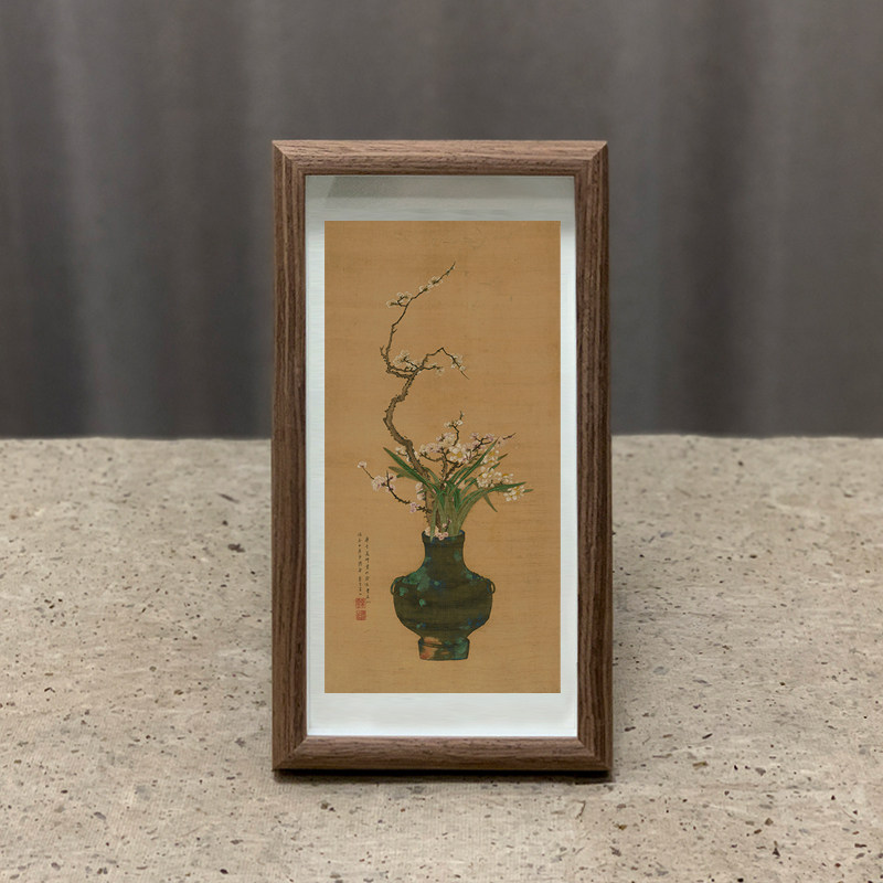 瓶梅水仙图字画摆台挂画办公室书房装饰花鸟国画竖幅禅意吉祥礼物,家居饰品,国画,淘宝优惠券,粉丝福利购,淘宝优惠卷