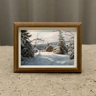 蒙斯特风景名画挂画字画摆台画办公室书房玄关装饰横幅北欧画礼物