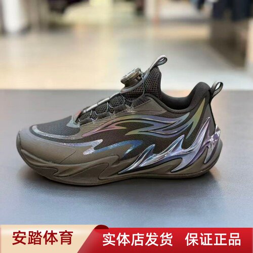 安踏2026春新款星火2男大童旋钮网面防滑运动篮球鞋312611114