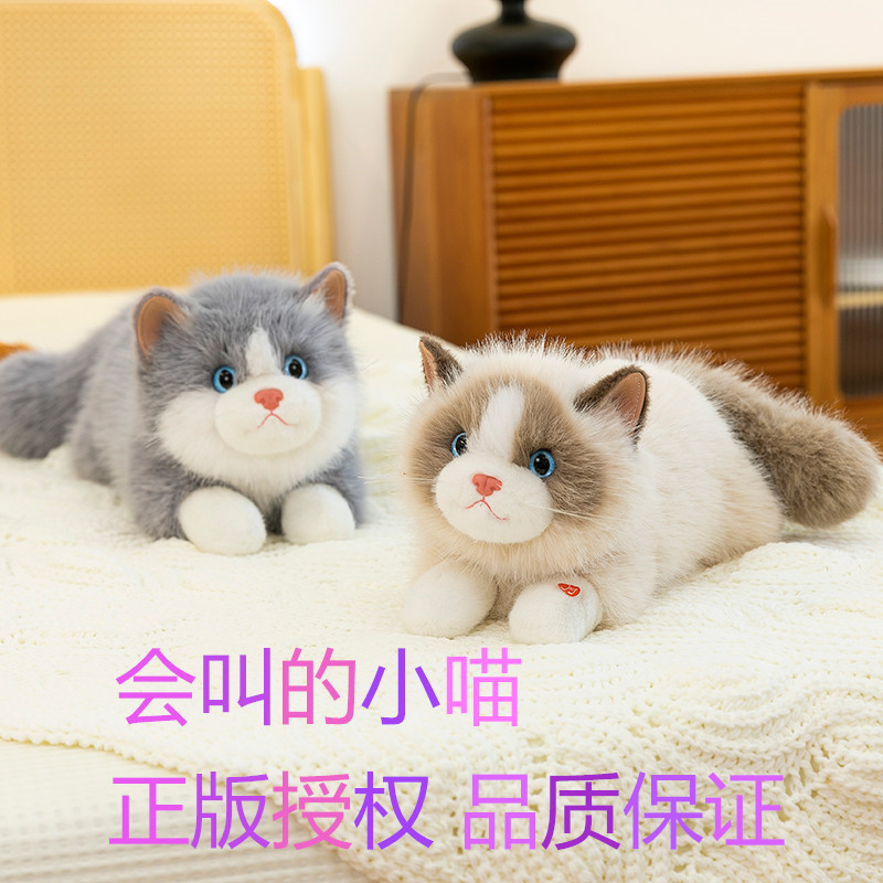 布偶猫玩偶仿真毛绒玩具趴趴猫咪