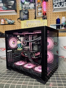 玩嘉律动系列白电脑机箱台式机ATX侧透360水冷海景房MINI玻璃