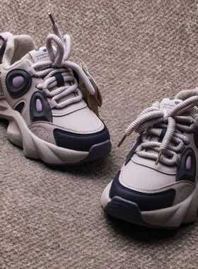 冬季加绒女童运动鞋3283老爹鞋保暖二棉魔术贴防滑耐磨跑步断码特