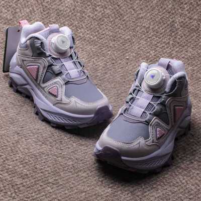 女童冬季高帮旋转扣防滑运动鞋