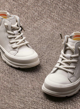 包邮真皮儿童马丁靴9213秋款男女童短靴中大童皮靴子9265单靴