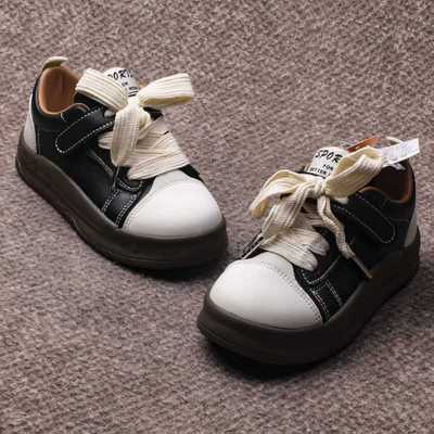 儿童黑白撞色防滑耐磨魔术贴童鞋