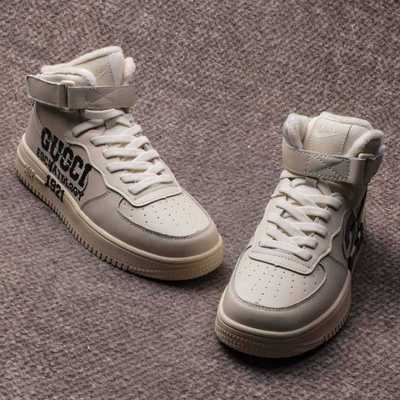 冬季加绒保暖男童高帮防滑板鞋