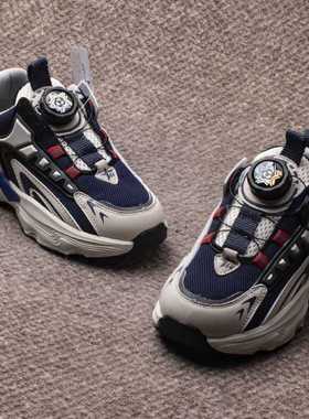 新品断码童鞋93162儿童运动鞋男女童旋转纽扣休闲鞋防滑网布透气